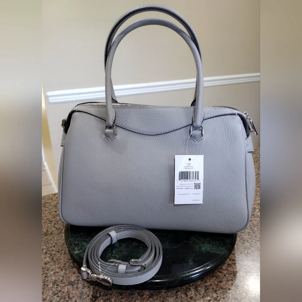 NWT Kate Spade Mimi Satchel Grey , silver